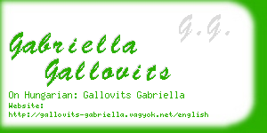 gabriella gallovits business card